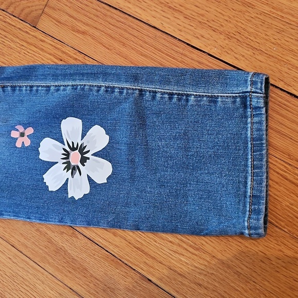 Blue Distressed Patchwork Jeans, Sz Med Stretch, Floral, Animal Print, NWOT! - Picture 3 of 14